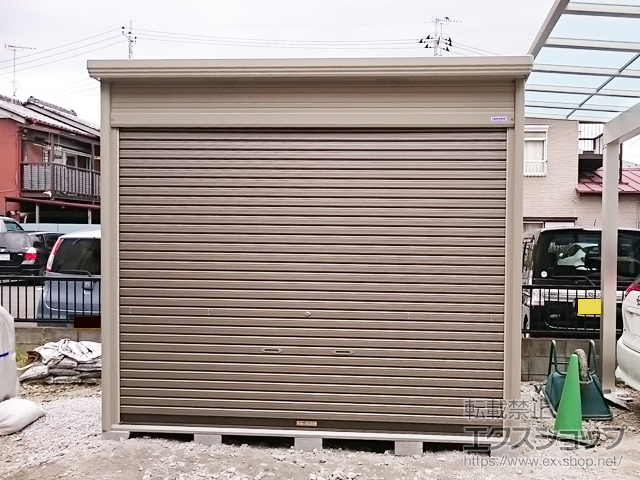 埼玉県東松山市のの物置・屋外倉庫 バイクシャッターマン　（BS-2926WH） 施工例