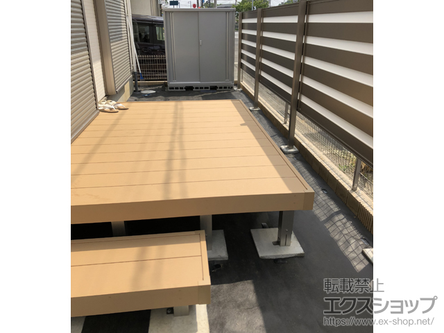 千葉県市川市ののウッドデッキ リウッドデッキ 200 施工例