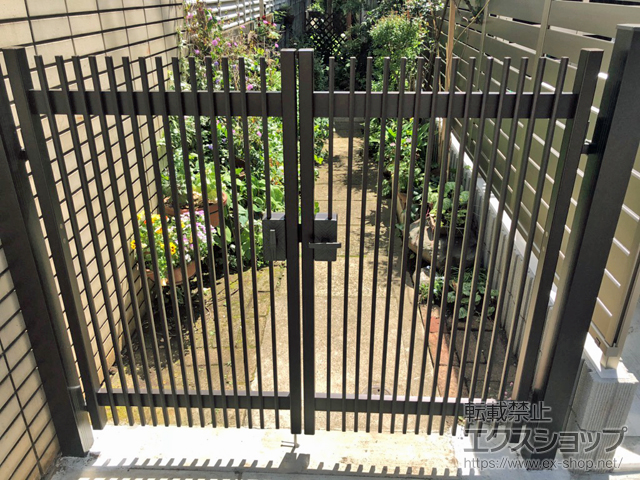 東京都品川区のの門扉 有磯 ありそ 1型 両開き 施工例