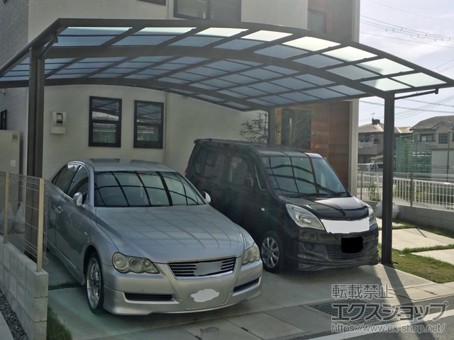 滋賀県彦根市ののカーポート ネスカR (ラウンドスタイル) ワイド 積雪〜20cm対応 施工例