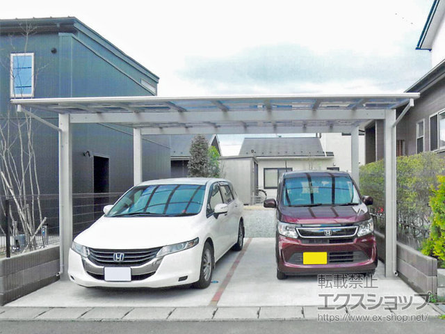 宮城県富谷市ののカーポート エフルージュ ツイン 積雪〜20cm対応 施工例