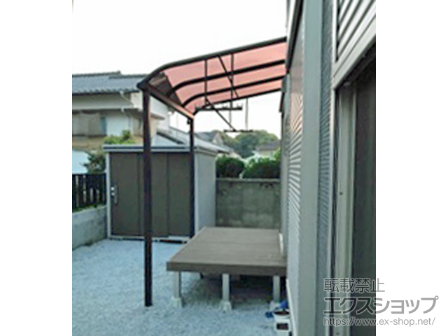 福岡県遠賀郡岡垣町ののテラス屋根 ヴェクターテラス R型 テラスタイプ 単体 積雪〜20cm対応 施工例