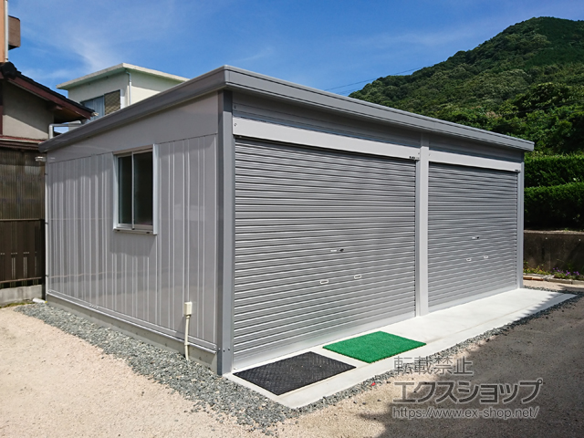 山口県防府市のの物置・屋外倉庫 ガレーディア 一般型 2連棟（GRN-3142SL-2） GRN-3142SL-2-CS 施工例