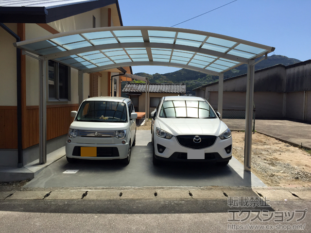 佐賀県嬉野市ののカーポート レイナツインポートグラン　積雪〜20cm対応 施工例