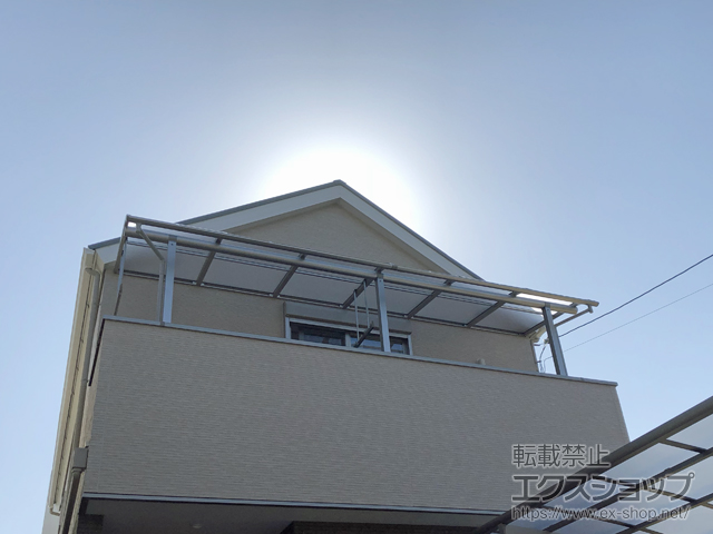 京都府京都市ののバルコニー・ベランダ屋根 ヴェクターテラス R型 屋根タイプ 連棟 積雪〜20cm対応 施工例