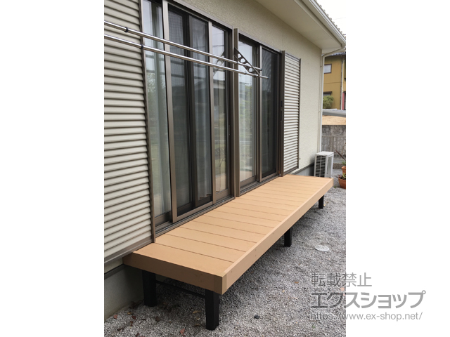 山口県宇部市ののウッドデッキ リウッドデッキ 200 施工例