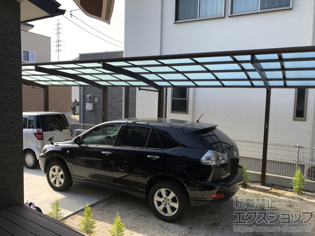 佐賀県佐賀市ののカーポート レイナポートグラン 縦連棟　積雪〜20cm対応 施工例