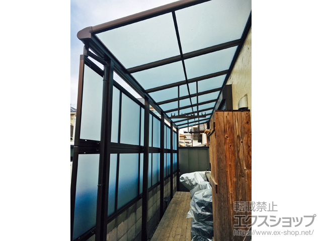 兵庫県三木市ののテラス屋根 ヴェクターテラス F型 テラスタイプ 連棟 積雪〜20cm対応 施工例