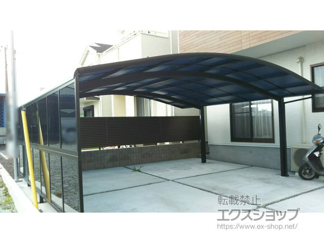 静岡県沼津市ののカーポート プレシオスポート ワイド 積雪〜20cm対応 施工例