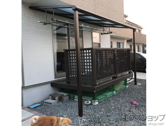 宮城県多賀城市ののテラス屋根 ヴェクターテラス F型 テラスタイプ 単体 積雪〜20cm対応 施工例