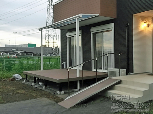 埼玉県北本市ののテラス屋根 ヴェクターテラス F型 テラスタイプ 単体 積雪〜20cm対応 施工例