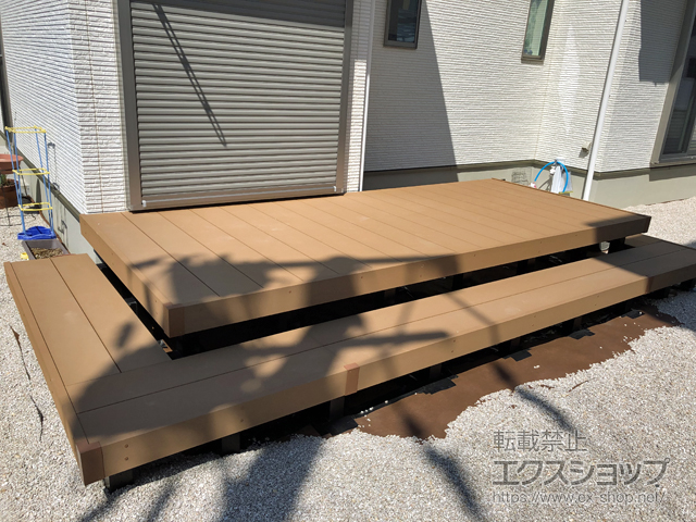 福岡県大牟田市ののウッドデッキ リウッドデッキ 200 施工例