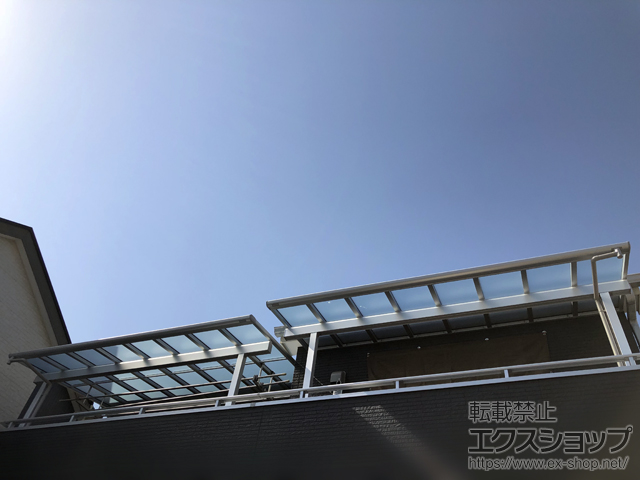 東京都西多摩郡日の出町ののウッドデッキ ヴェクターテラス F型 1500 屋根タイプ 単体 積雪〜50cm対応 施工例