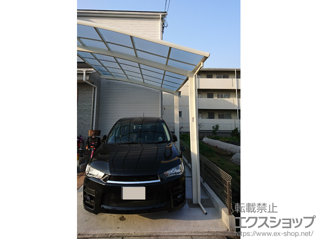 兵庫県姫路市ののカーポート ネスカR (ラウンドスタイル) 積雪〜20cm対応 施工例