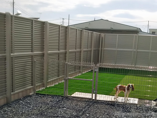 埼玉県行田市ののフェンス・柵 メッシュフェンス G10 自由柱 施工例