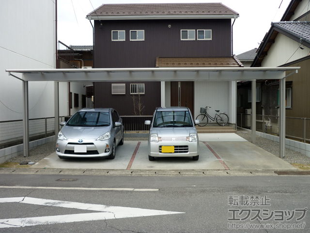 愛知県江南市ののカーポート エフルージュ トリプル 積雪〜20cm対応 施工例