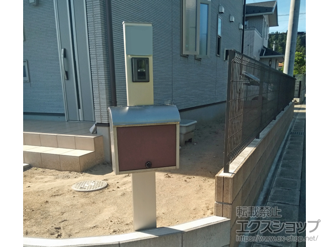 千葉県東金市のの機能門柱・ポスト シンプレオ ポストユニット 1型 #05 施工例