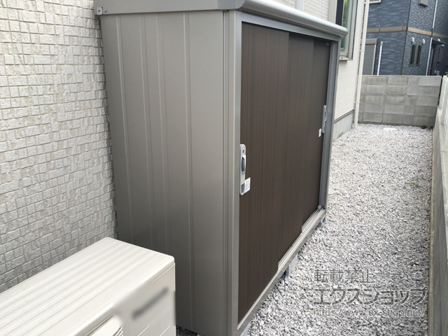 徳島県阿南市のの物置・屋外倉庫 エスモ 一般型 1797×650×1501 ESE-1806E-DW 施工例