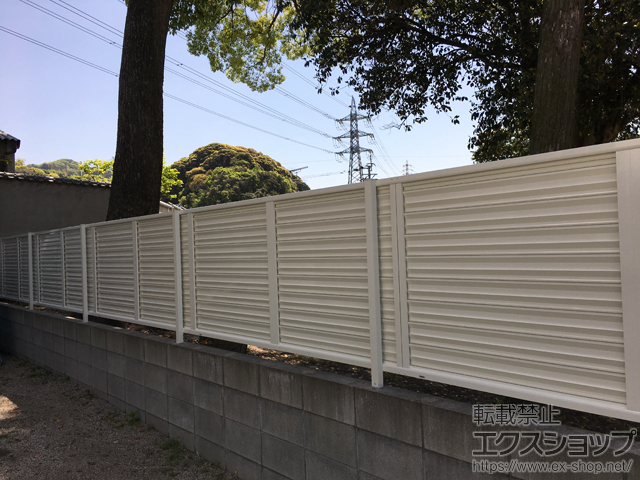 福岡県福岡市ののフェンス・柵 ミエーネフェンス 目隠しルーバータイプ 自由柱タイプ 施工例