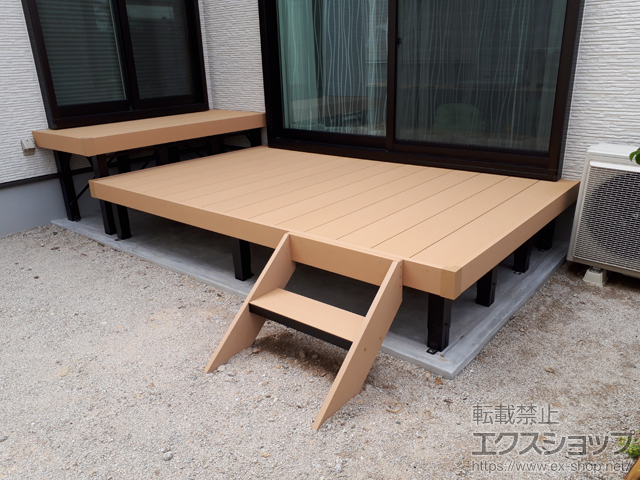 福岡県春日市ののウッドデッキ リウッドデッキ 200 施工例