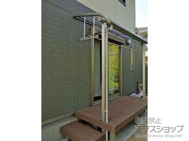 福岡県福岡市ののテラス屋根 プレシオステラス R型 テラスタイプ 単体 積雪〜20cm対応 施工例