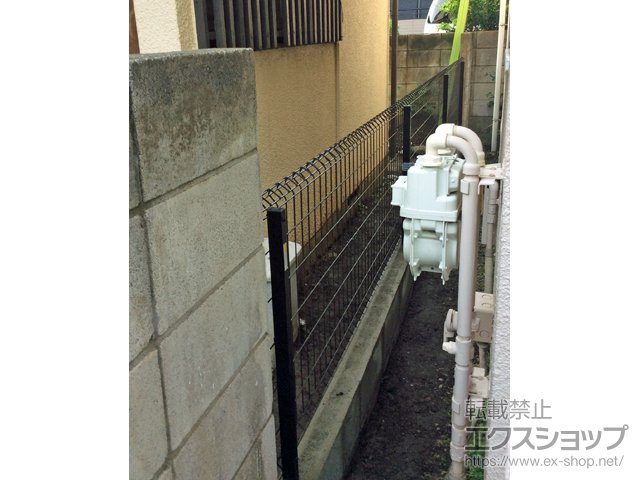 東京都西東京市ののフェンス・柵 イーネットフェンス1F型 自由柱施工 施工例