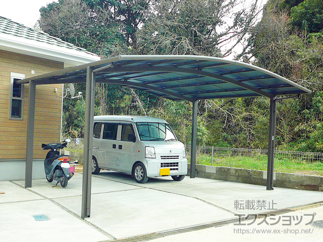 熊本県熊本市ののカーポート ネスカR (ラウンドスタイル) ワイド 積雪〜20cm対応 施工例