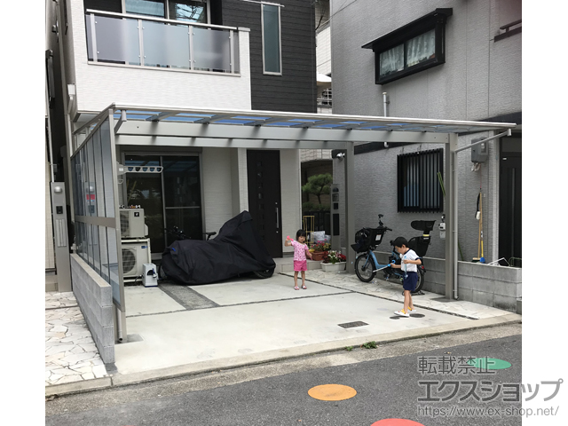 兵庫県神戸市ののカーポート エフルージュ ツイン 積雪〜20cm対応 施工例