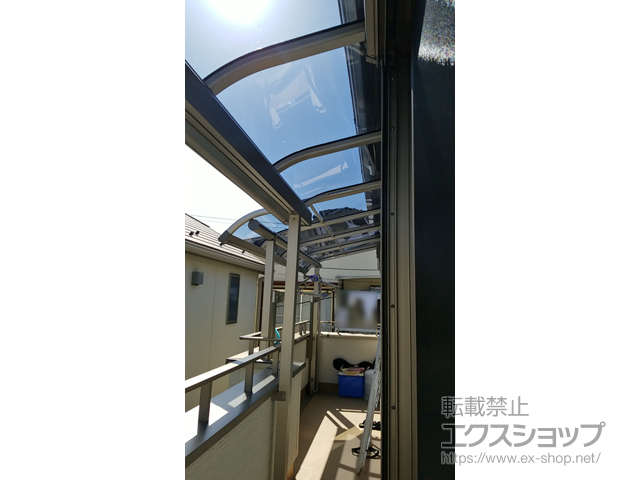 東京都江戸川区ののバルコニー・ベランダ屋根 ヴェクターテラス R型 屋根タイプ 単体 積雪〜20cm対応 施工例