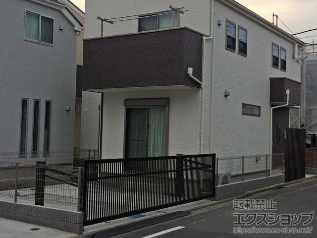 神奈川県大和市ののカーゲート ワイドオーバードアS2型 手動式 施工例