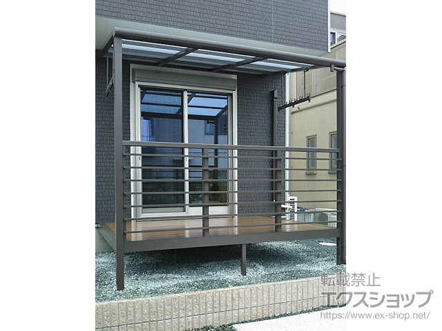 静岡県袋井市ののテラス囲い・サンルーム サニージュ F型 オープン納まり ランマ無 積雪〜20cm対応 施工例