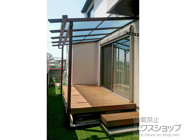 福岡県糟屋郡篠栗町ののテラス屋根 サザンテラス (パーゴラ仕様) テラスタイプ 単体 積雪〜20cm対応 施工例