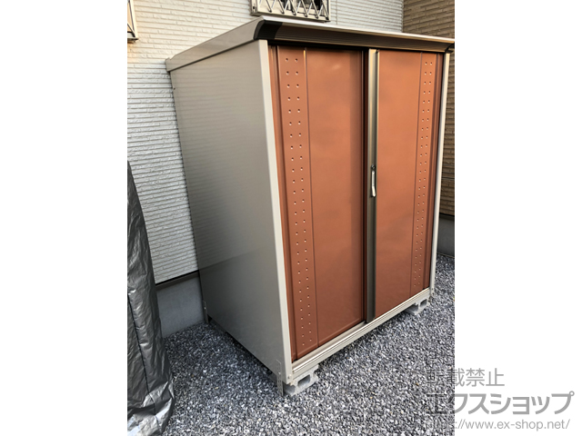 東京都稲城市のの物置・屋外倉庫 グランプレステージジャンプ 1304×900×1600 GP-139B-F-TR 施工例
