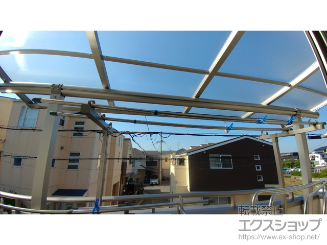 兵庫県西宮市ののバルコニー・ベランダ屋根 プレシオステラス F型 屋根タイプ 単体 積雪〜20cm対応 施工例