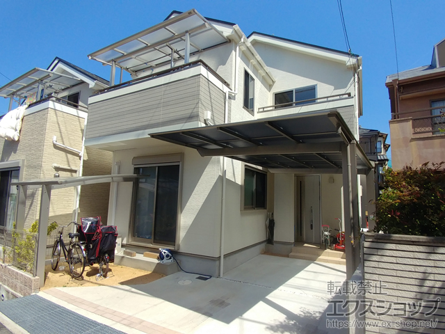 兵庫県西宮市ののカーポート ソリッドポート 積雪〜20cm対応 施工例