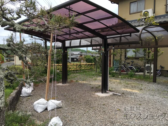 兵庫県篠山市のYKKAPのカーポート レイナポートグラン　積雪～20cm対応 施工例