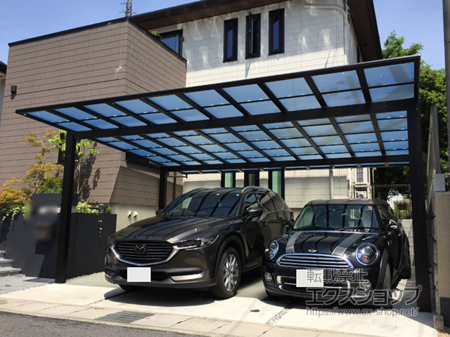 滋賀県大津市ののカーポート エフルージュ ツイン 積雪〜20cm対応 施工例