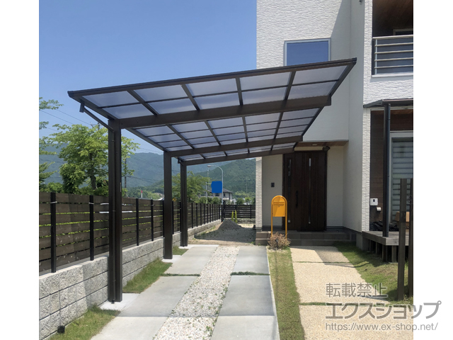 山口県岩国市ののカーポート エフルージュグラン 延長　積雪〜20cm対応 施工例