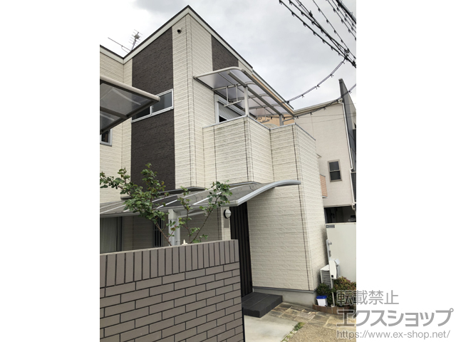 大阪府羽曳野市ののバルコニー・ベランダ屋根 ヴェクターテラス R型 屋根タイプ 単体 積雪〜20cm対応 施工例