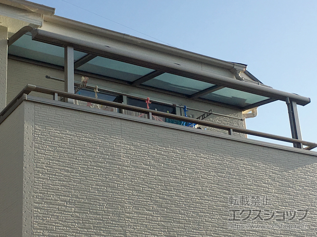 佐賀県佐賀市ののバルコニー・ベランダ屋根 スピーネ R型 屋根タイプ 単体 積雪〜20cm対応 施工例