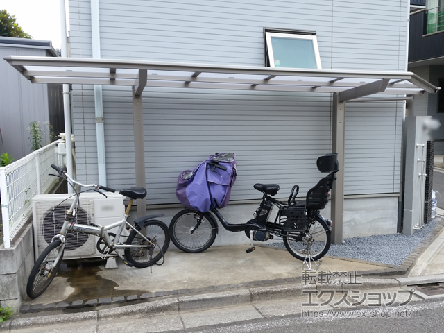 埼玉県さいたま市ののサイクルポート・駐輪場 ネスカFミニ (フラットスタイル) 積雪〜20cm対応 施工例