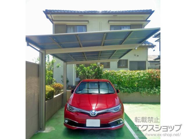 三重県志摩市ののカーポート ネスカＦ (フラットスタイル) 耐雪風圧強化パッケージ 積雪〜30cm対応 施工例