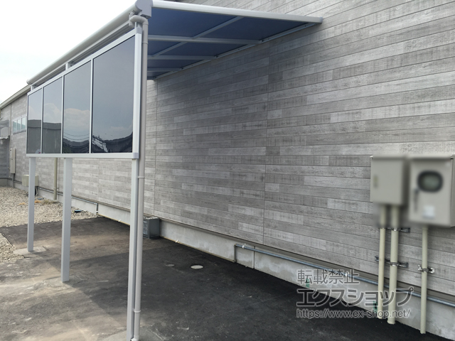 佐賀県佐賀市ののテラス屋根 ヴェクターテラス F型 テラスタイプ 単体 積雪〜20cm対応＋前面パネル　テラス屋根用 施工例