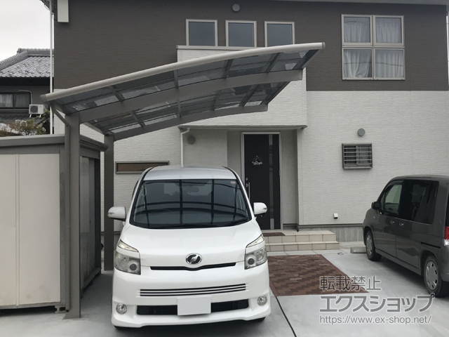 京都府亀岡市ののカーポート ネスカR (ラウンドスタイル) 積雪〜20cm対応 施工例