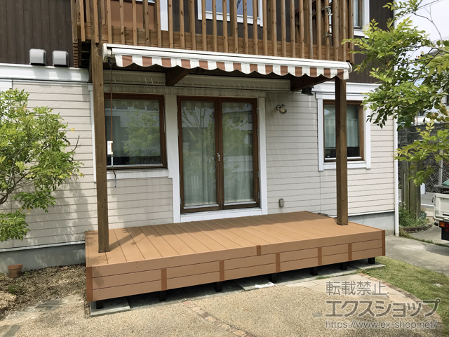 佐賀県三養基郡基山町ののウッドデッキ リウッドデッキ 200 施工例