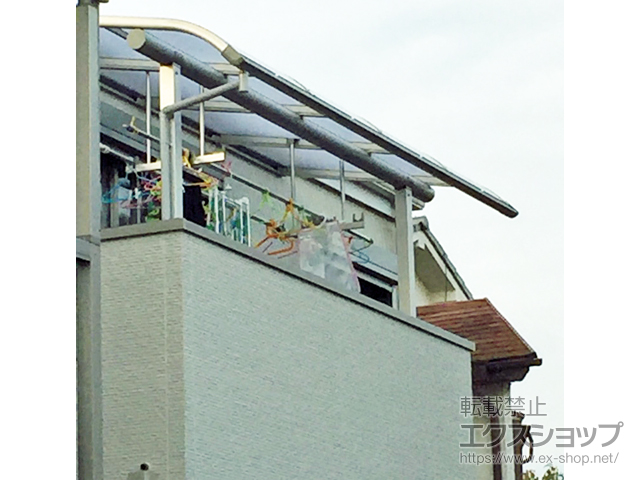兵庫県伊丹市ののバルコニー・ベランダ屋根 プレシオステラス R型 屋根タイプ 単体 積雪〜20cm対応 施工例