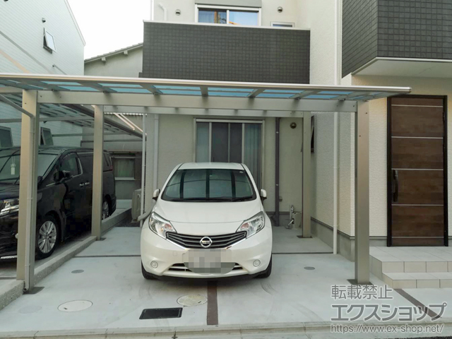 大阪府守口市ののカーポート エフルージュ ツイン 積雪〜20cm対応 施工例