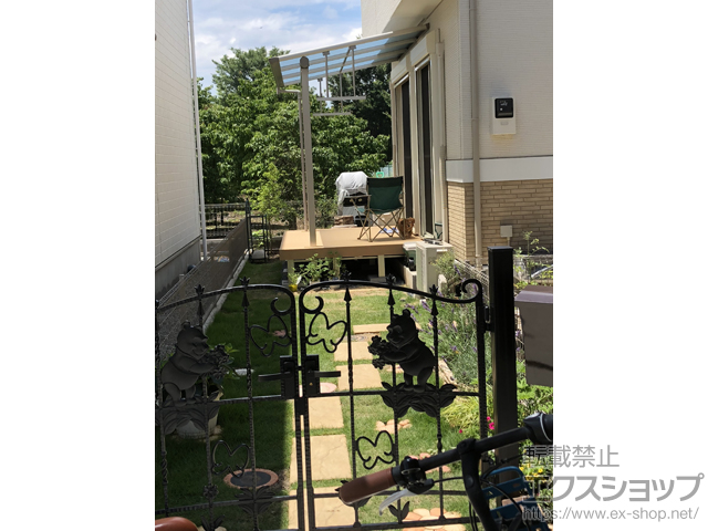 東京都立川市ののテラス屋根 ヴェクターテラス F型 テラスタイプ 単体 積雪〜20cm対応 施工例