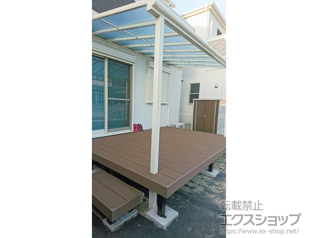 福岡県古賀市ののウッドデッキ リウッドデッキ 200 施工例