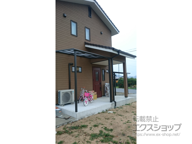 広島県尾道市ののテラス屋根 スピーネ F型 テラスタイプ 単体 積雪〜20cm対応 施工例